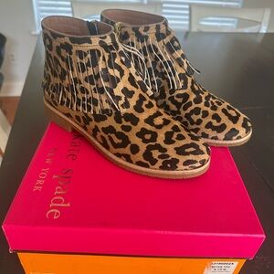 Kate Spade Animal print booties size 7.5